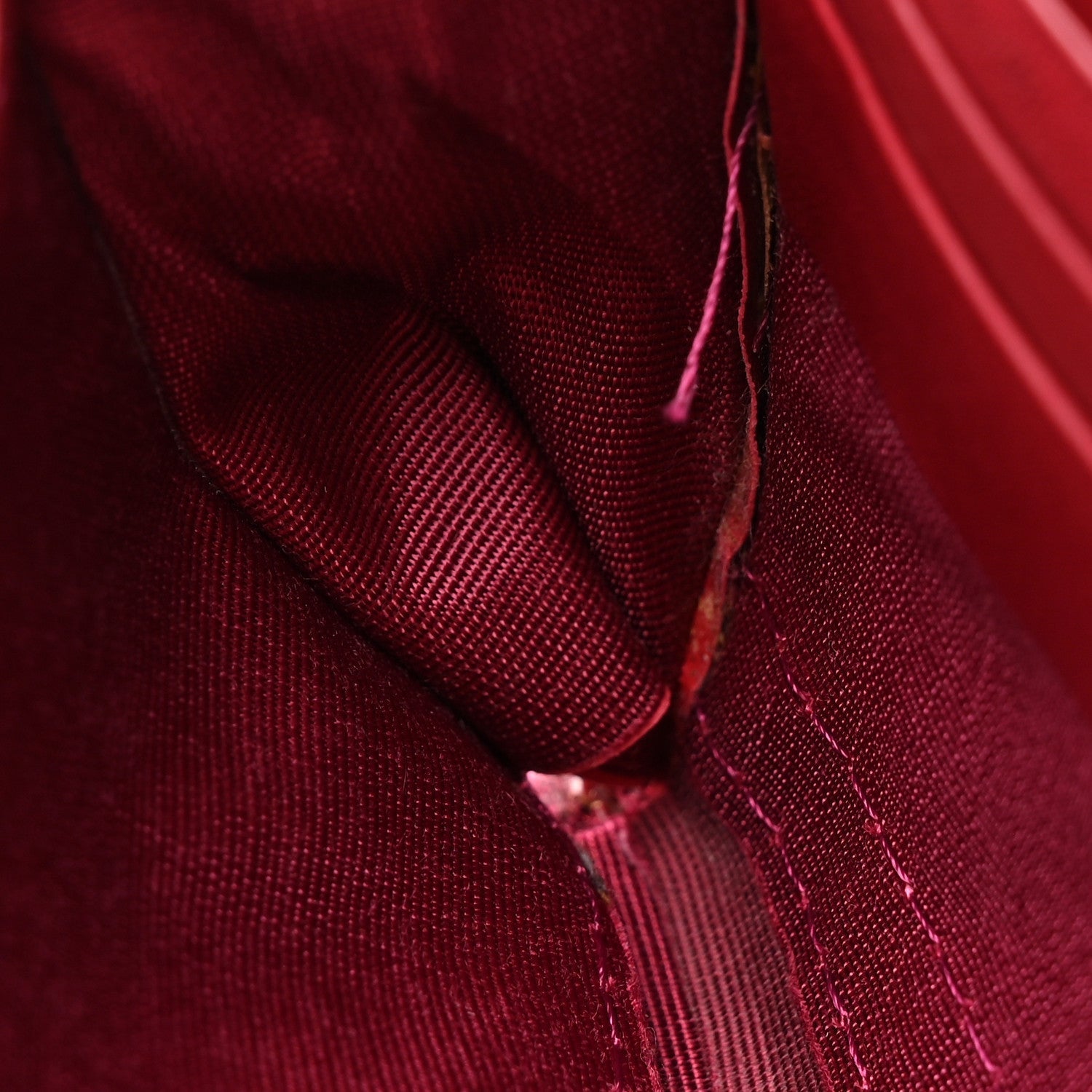 Patent Calfskin Wallet Red