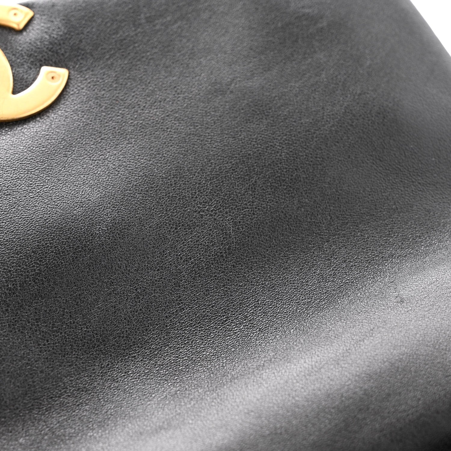 Goatskin Quilted Medium CHNL 19 Flap Black