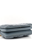 Lambskin Macrocannage Mini D1OR Caro Bag Cloud Blue