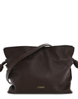 Calfskin Mini Flamenco Knot Clutch Chocolate