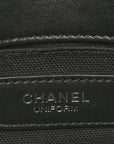 Calfskin Quilted CC Uniform Flap Belt Bag Black