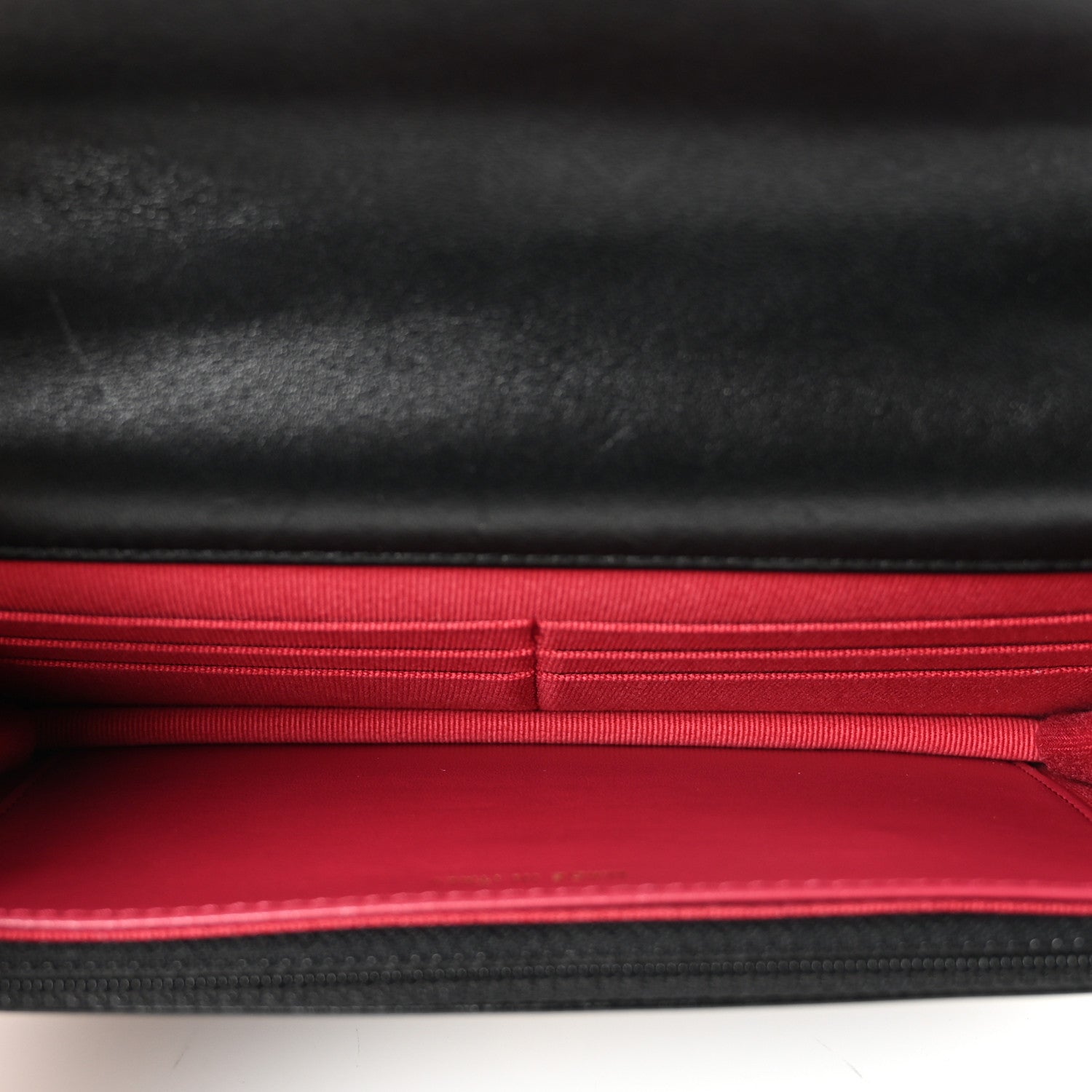 Lambskin Quilted CHNL 19 Wallet On Chain WOC Black