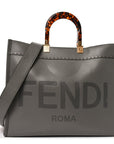 Vitello King Plexiglass Logo Embossed Medium FNDI Sunshine Shopper Tote Moon