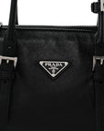 Antiqued Calfskin Triangle Medium Bonnie Shoulder Bag Black