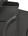 Baby Drummed Calfskin Micro Luggage Kohl
