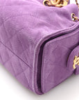 Suede Quilted Mini CHNL 25 Handbag Purple