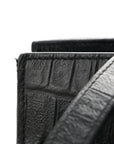 Calfskin Crocodile Embossed Small Sac de Jour Black