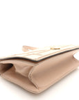 Grained Calfskin Medium D1ORama Flap Bag Nude