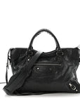 Agneau Classic Silver Hardware City Gris Fossile
