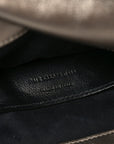 Crinkled Calfskin Matelasse Monogram Baby Niki Chain Satchel Platinum