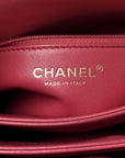 Lambskin Quilted Small Trendy CC Flap Dual Handle Bag Dark Pink