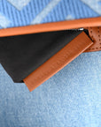 Denim Vitello King FF Embroidered Baguette Denim Chiaro Brandy