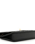 Lambskin Quilted Trendy CC Wallet On Chain WOC Black