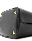 Saffiano Cuir Medium Panier Bucket Bag Black Fuoco