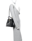 Shiny Alligator Kelly Sellier 32 Black