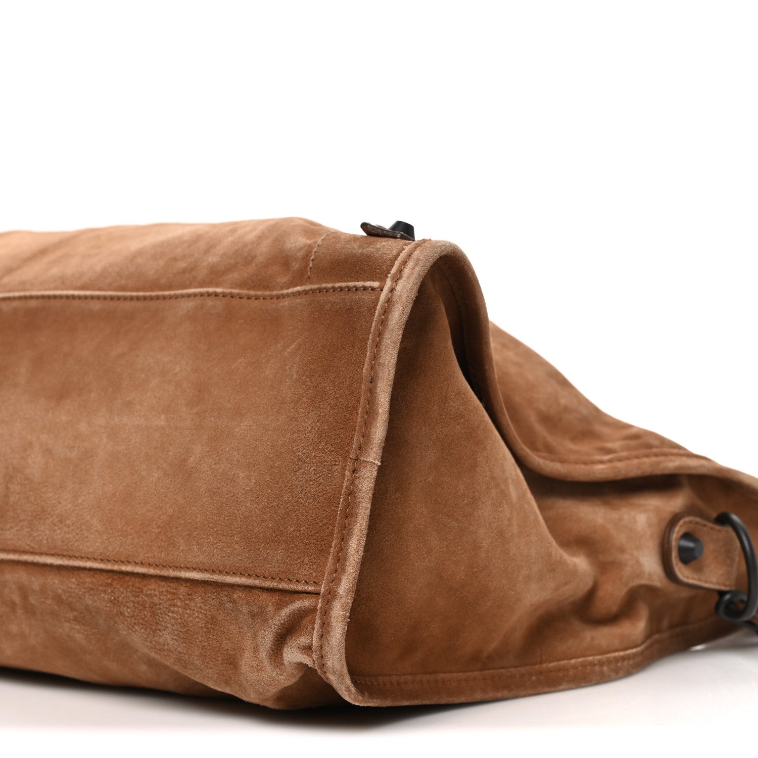 Waxed Suede Calfskin Classic Hardware Medium Le City Camel