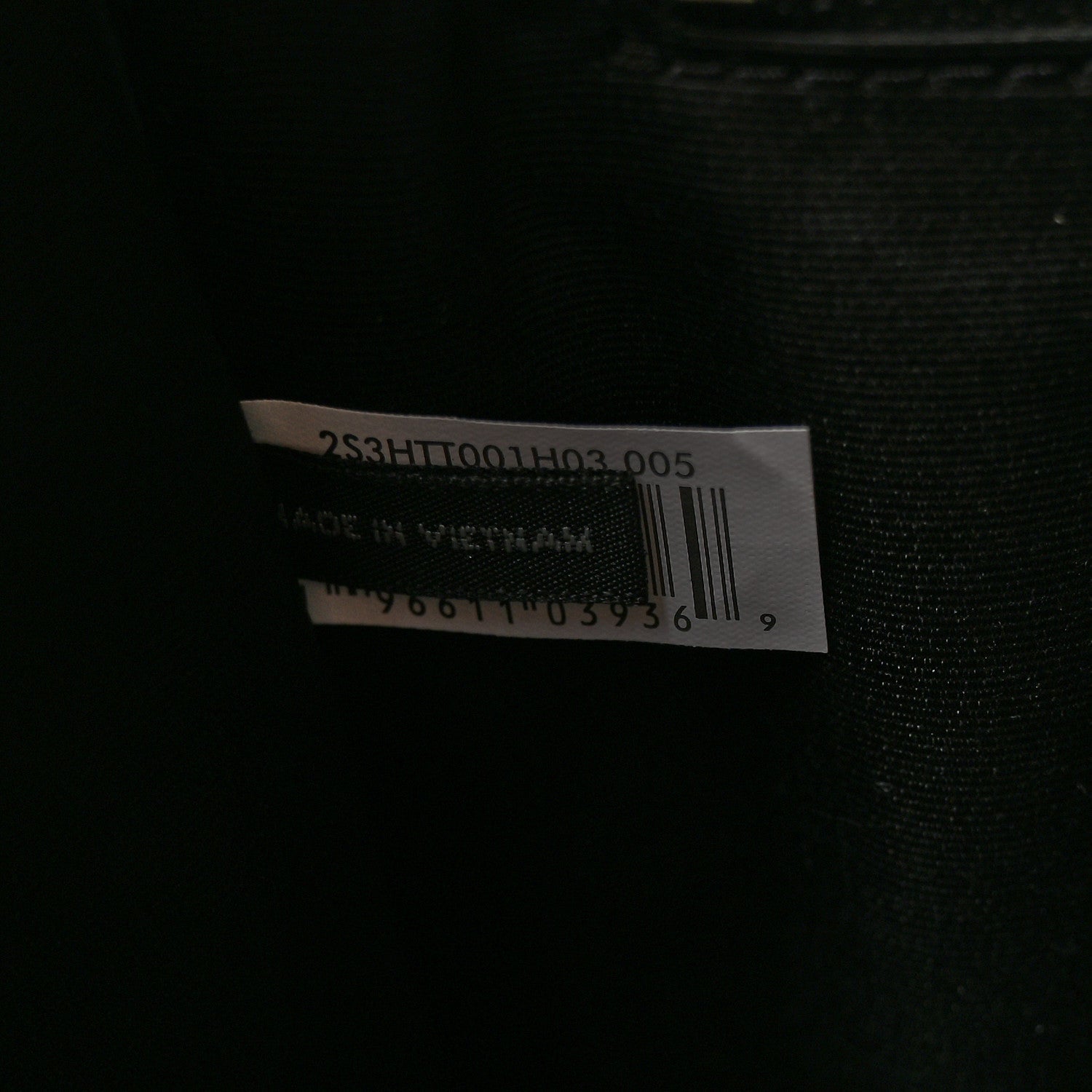 Calfskin Small The Monogram Tote Black White