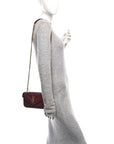 Lambskin Chevron Quilted Mini Loulou Rouge Cabernet