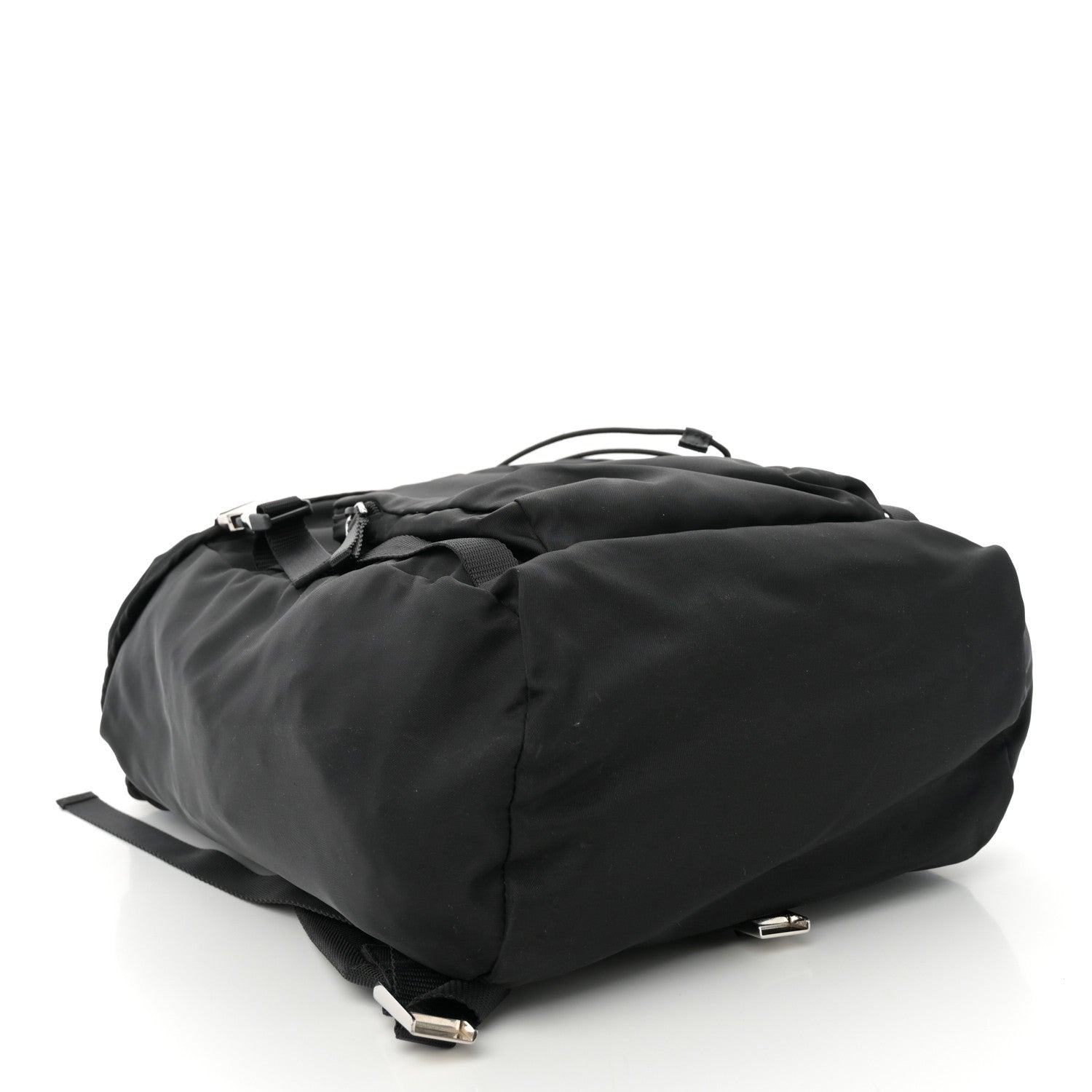 Tessuto Nylon Montagna Double Buckle Backpack Black