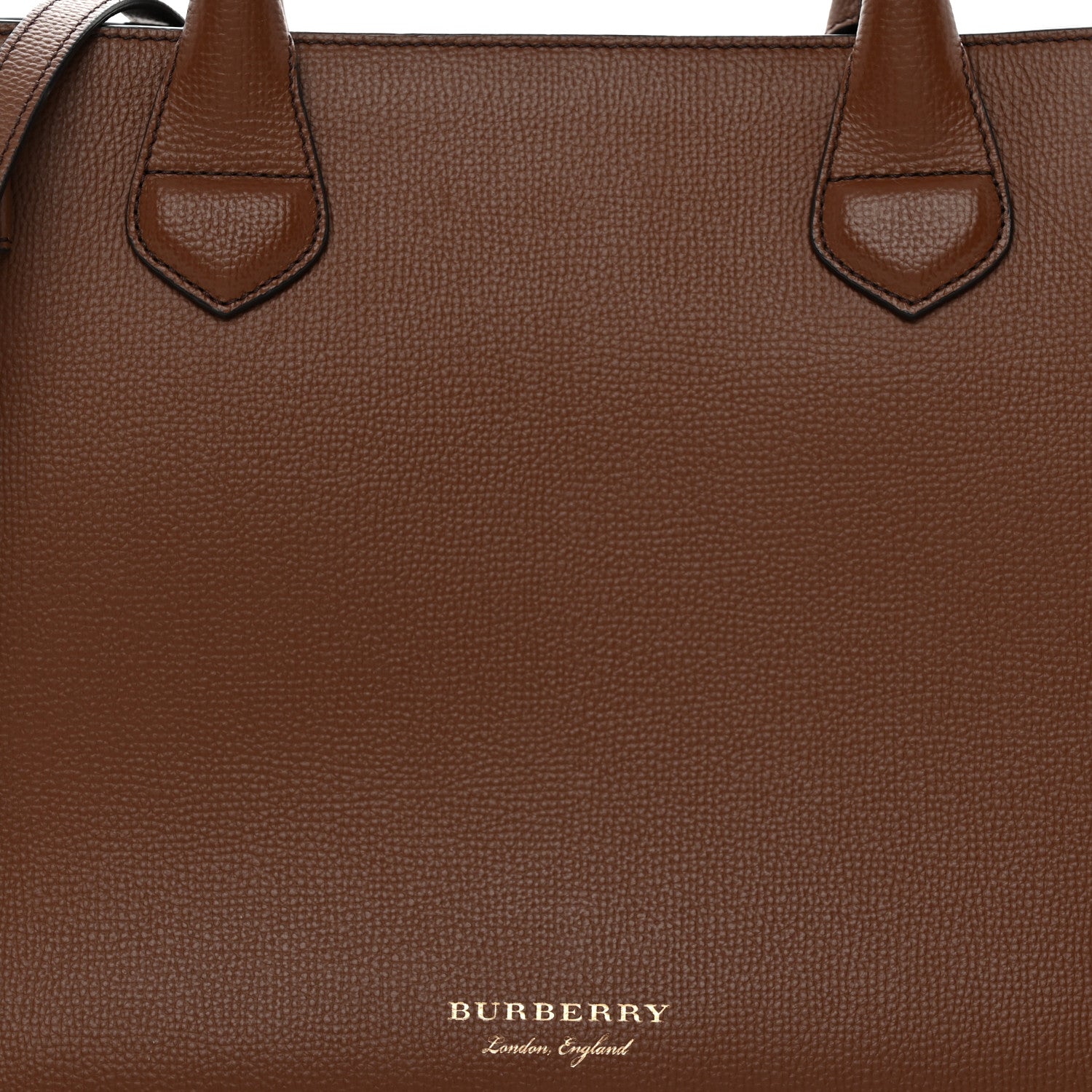 Grainy Calfskin House Check Medium Banner Tote Tan