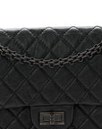 Aged Calfskin Quilted 2.55 Reissue 225 Flap So Black