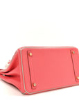 Chevre Mysore Horseshoe Birkin 30  Rose Lipstick Gris Perle