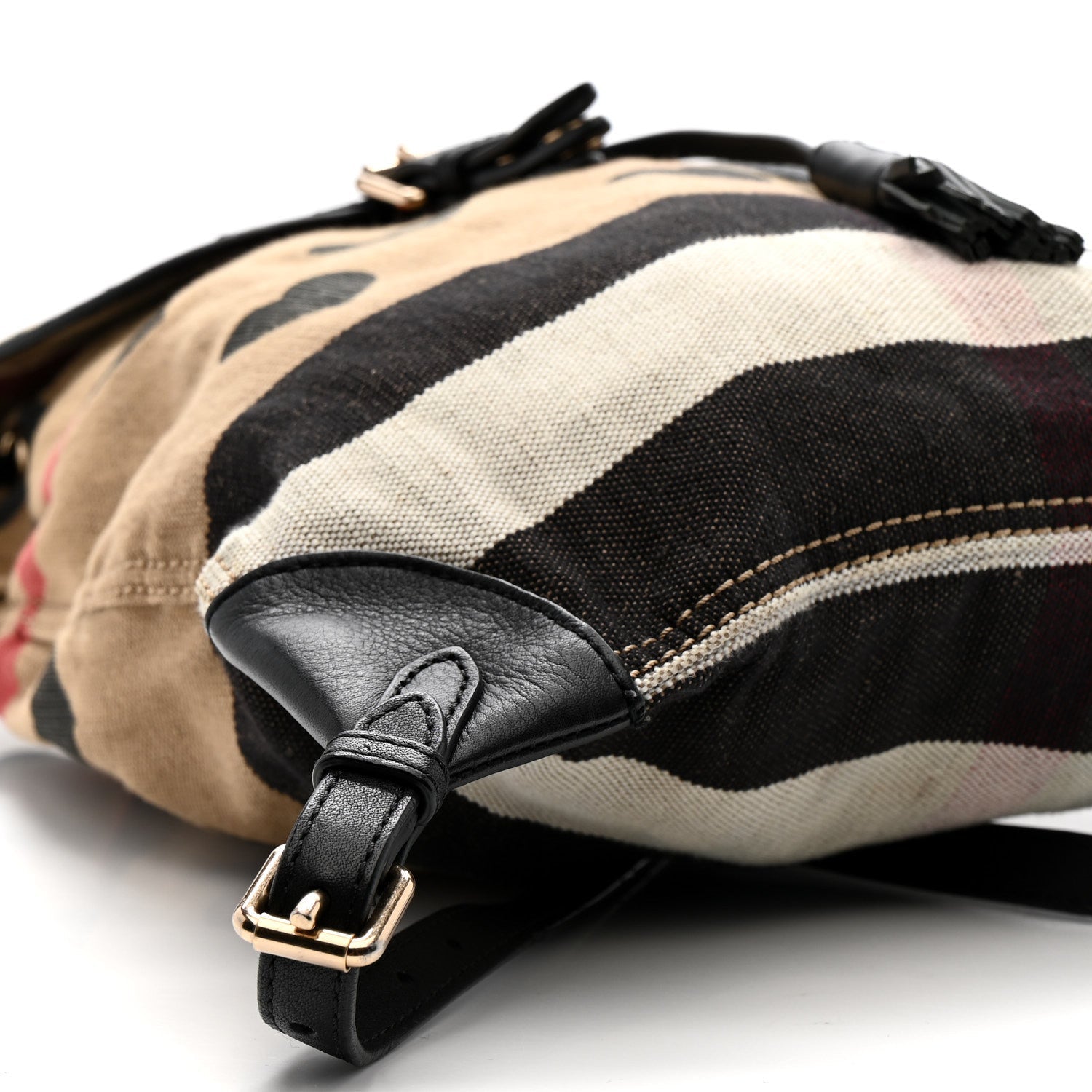 Overdyed Canvas Mega Check Heart Print Medium Chiltern Backpack Black