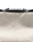 Canvas Mix Nappa Intrecciato Medium Flip Flap Tote Natural Fondant