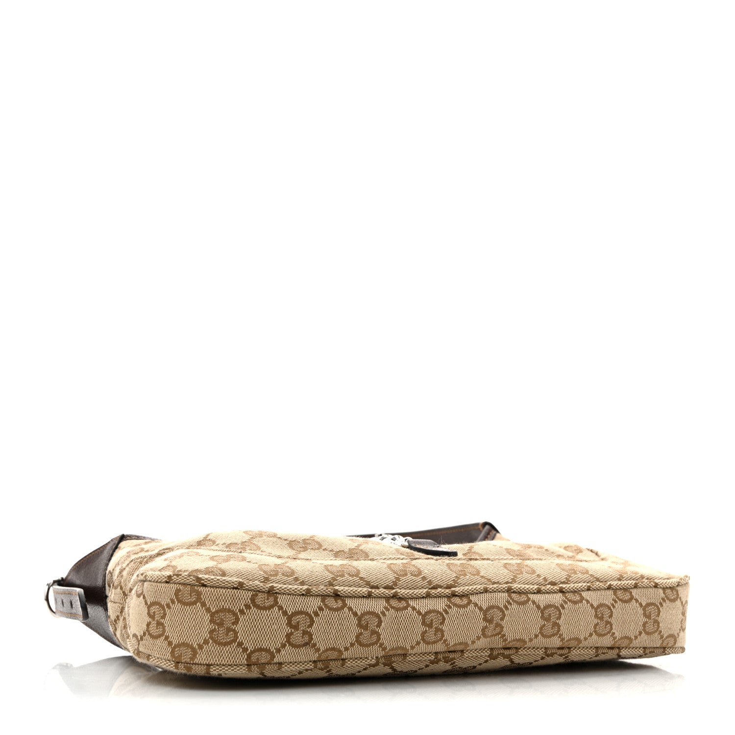 GG Supreme Grained Calfskin Medium Jackie Slim Shoulder Bag Sand Dark Brown