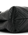 Soft Calfskin Matelasse Monochrome Medium GG Marmont Shoulder Bag Black