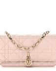 Lambskin Cannage D1OR Talk Phone Pouch Rose Poudre
