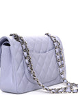 Caviar Quilted Small Double Flap Light Purple