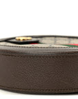 GG Supreme Monogram Web Mini Ophidia Round Shoulder Bag Brown