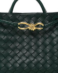Nappa Intrecciato Small Andiamo Shoulder Bag Emerald Green