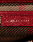 Soft Grain Calfskin Small Buckle Tote Parade Red