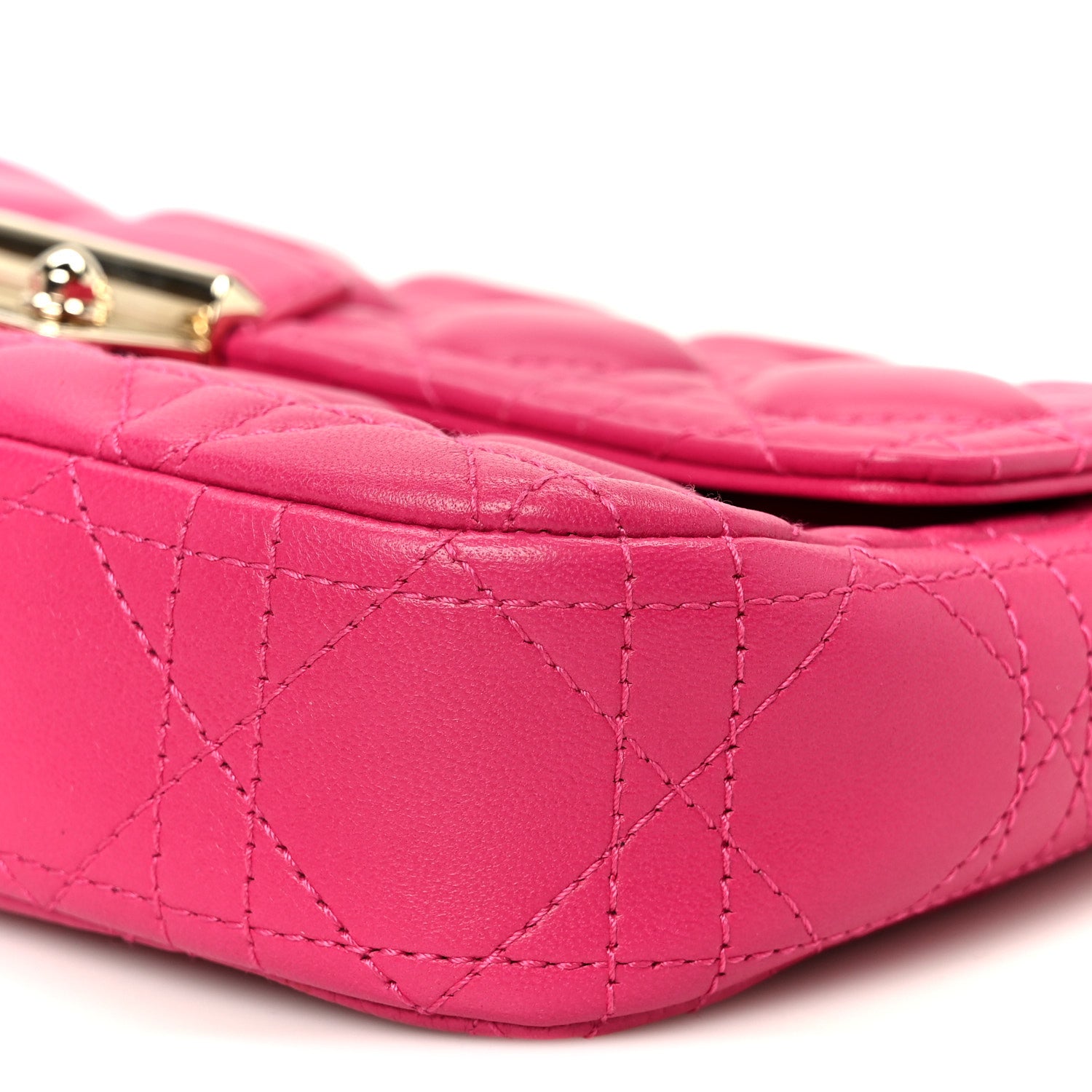 Lambskin Cannage Miss D1OR Promenade Pouch Fuchsia