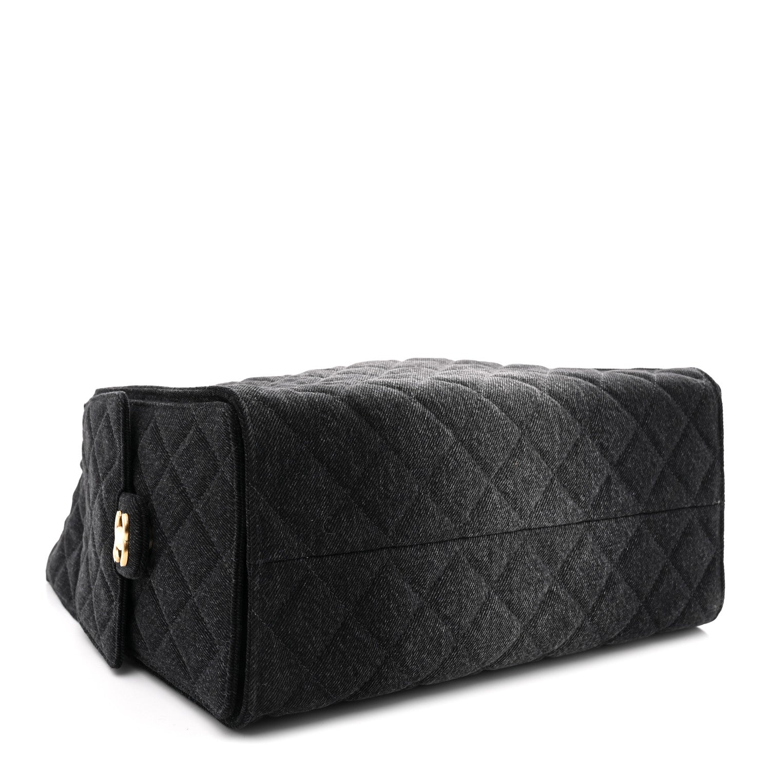 Washed Denim Quilted Medium CHNL 25 Handbag Black