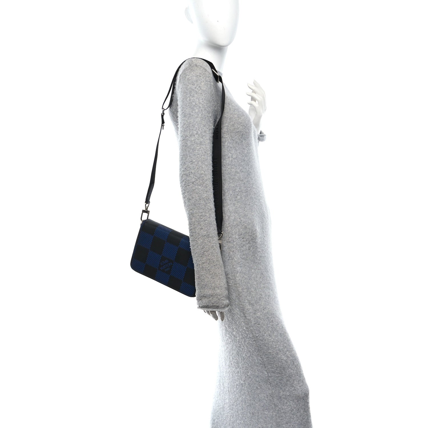 Tweed Quilted Medium CHNL 19 Flap Grey