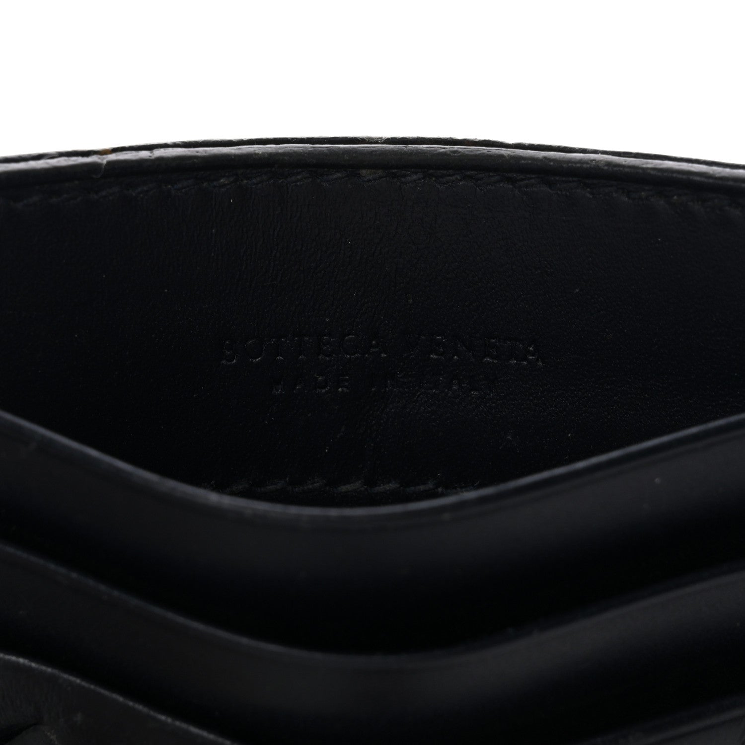 Nappa Intrecciato Card Holder Deep Blue