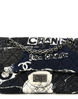 Jersey Quilted Camellia 2.55 Reissue Mini Flap Black White