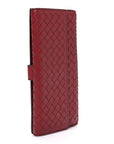 Nappa Intrecciato Continental Wallet Dark Red