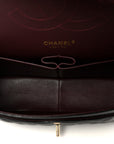 Lambskin Quilted Jumbo Double Flap Black