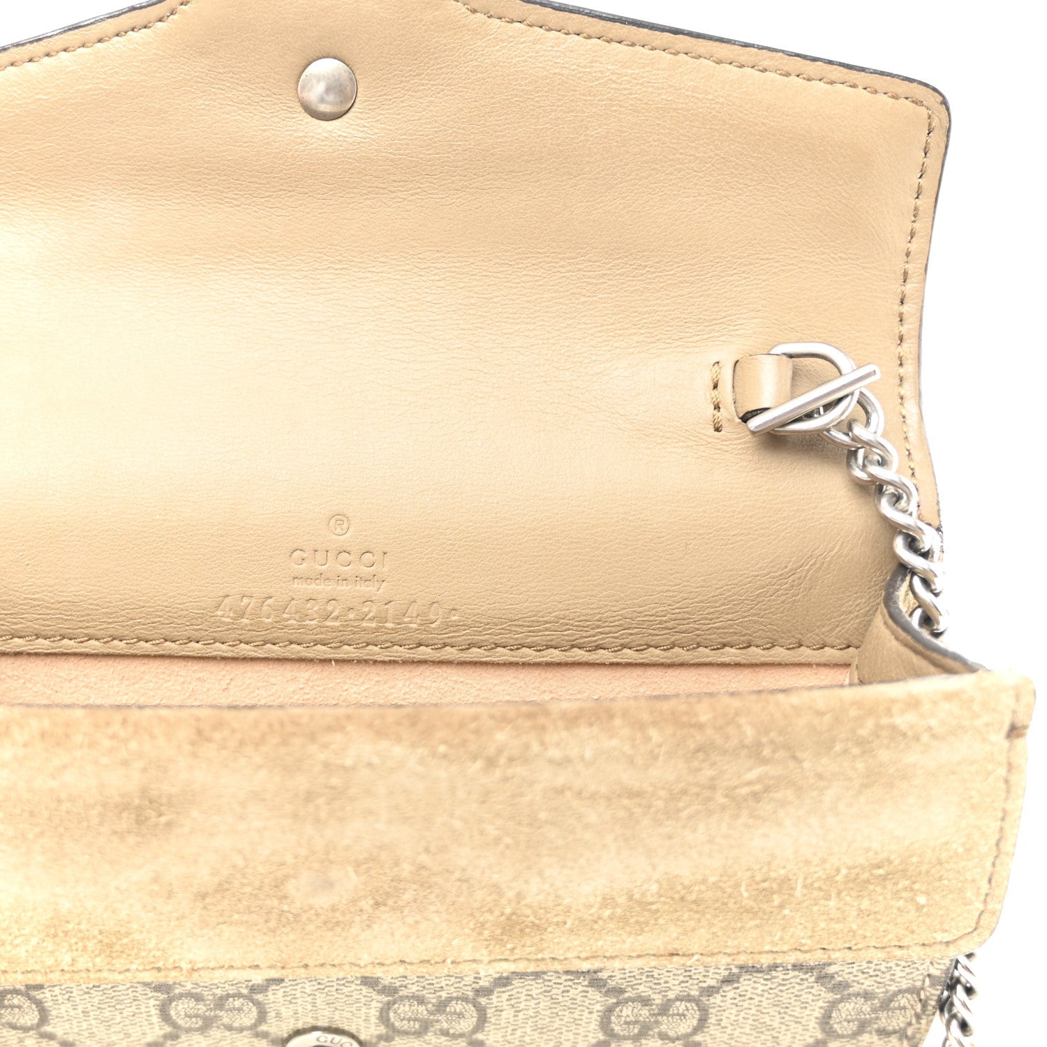GG Supreme Monogram Super Mini Dionysus Shoulder Bag Taupe