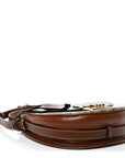 GG Supreme Monogram Calfskin Small Padlock Messenger Shoulder Bag Beige Black Cuir