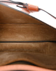 Calfskin Canvas Anagram Mini Gate Dual Bag Ecru Tan