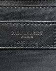 Crinkled Calfskin Matelasse Monogram Medium Niki Chain Satchel Black