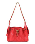 Caviar Quilted Mini CHNL 25 Handbag Red