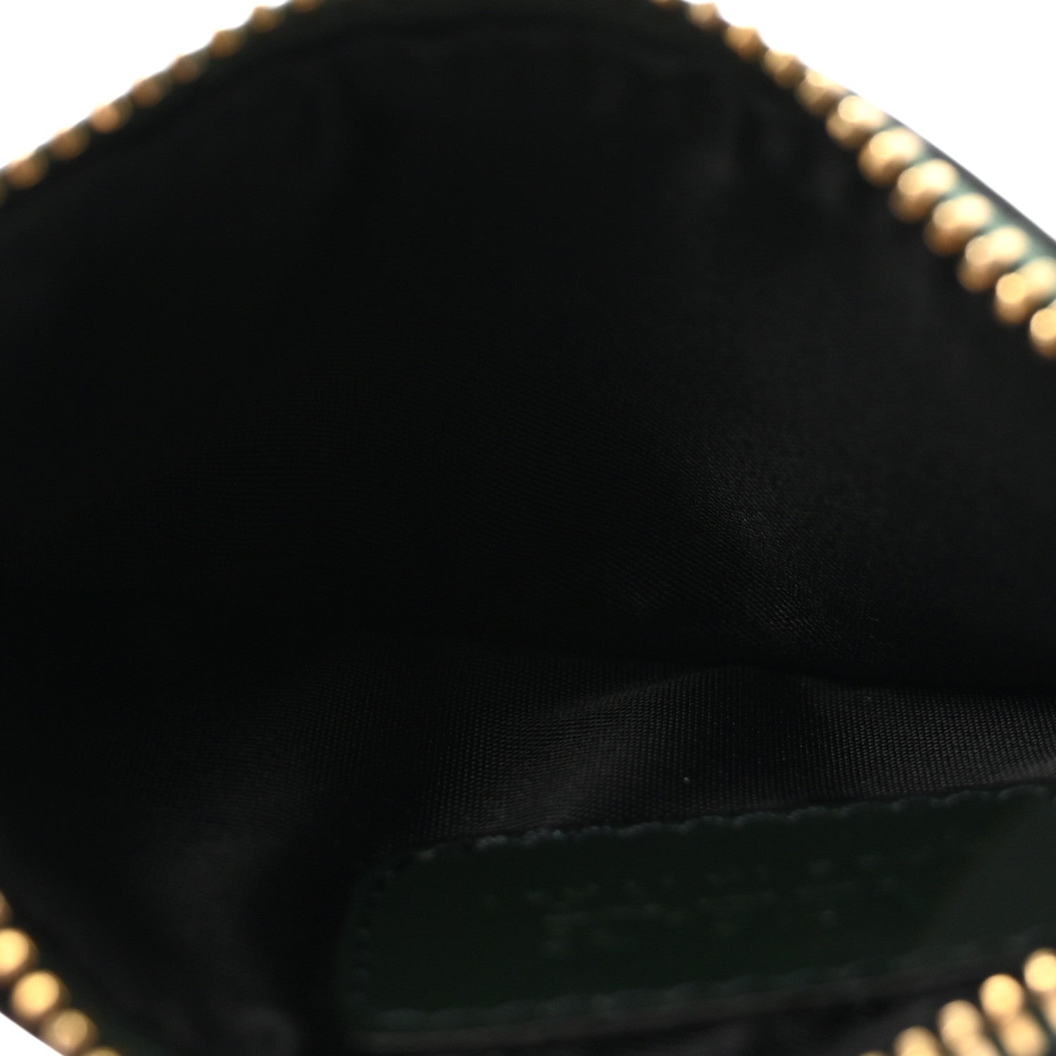 Calfskin Medusa Lanyard Zip Pouch Card Holder Bottle Green