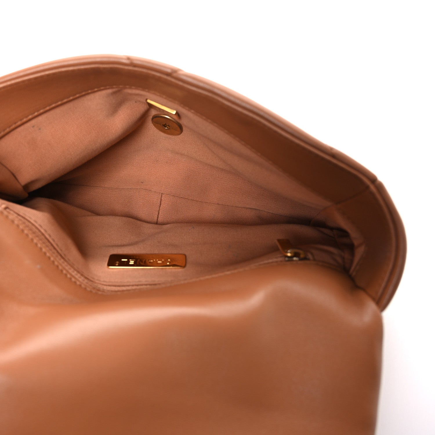 Lambskin Quilted Medium CHNL 19 Flap Brown