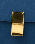 Goatskin Medium Classic Box Flap Bag Deepsea